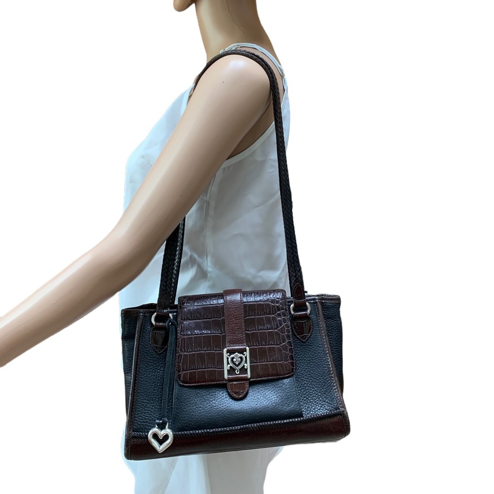 BRIGHTON CROCODILE EMBOSSED HANDBAG